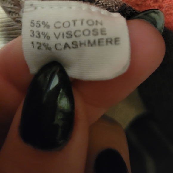 Anthropologie cardigan sweater with buttons - brown tan with interior stripes - Picture 5 of 5